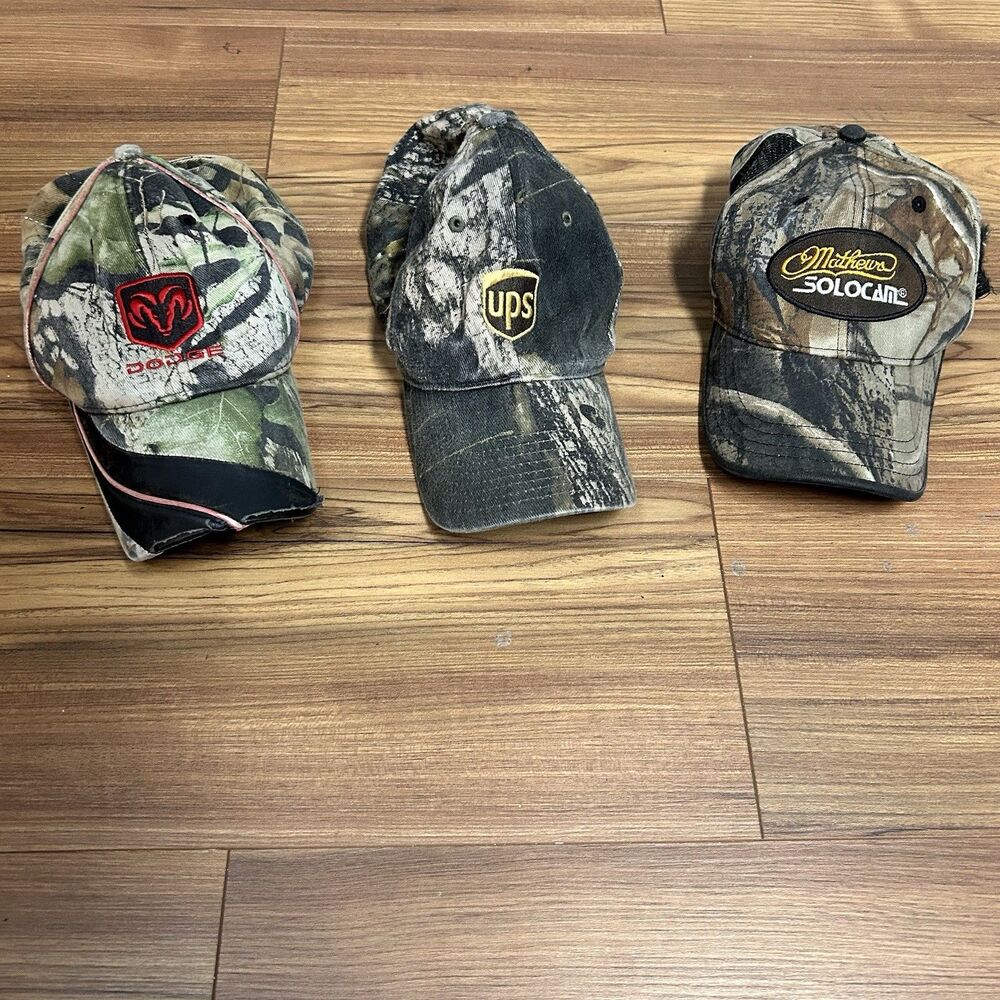 Camo Trucker Hat Lot Dodge UPS Mathews Hunting Caps Mesh Snapback